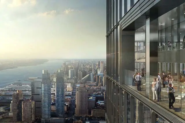 A rendering of the view from Hudson Yards